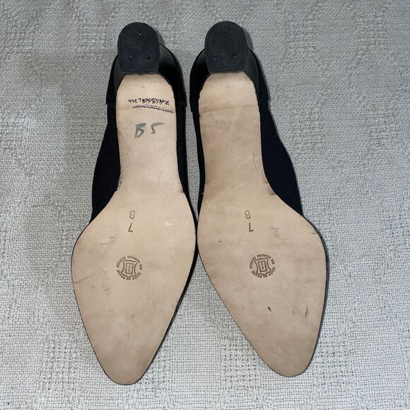 Nordstrom Women’s Dress Pumps Size 7 B Black Fabric Going Out Party Business - Picture 6 of 12